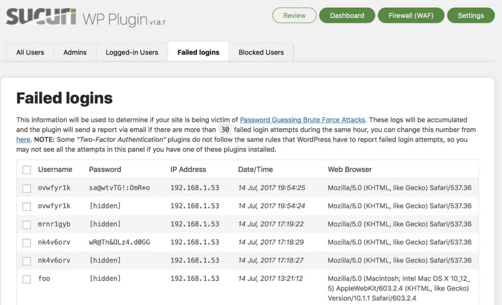 Sucuri Plugin - WordPress Login 2019 or How To Keep Your Site Safe